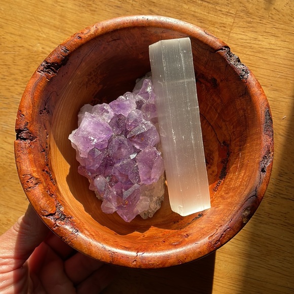 Cherry burl bowl raw edge knots 😍Handmade by Shane Repasky - Picture 8 of 13